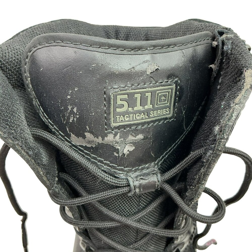 5.11 Tactical Series ATAC 8" Side Zip Combat Boots Mens 13 Leather Nylon Black - Picture 14 of 14
